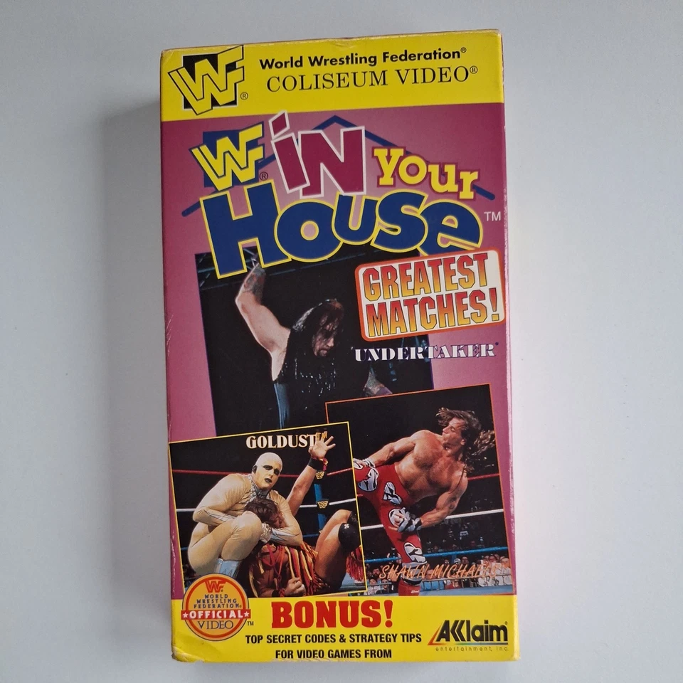 WWF 1996 Coliseum Video In Your House Greatest Matches NTSC VHS Bret Hart WWE  - Image 1 of 3