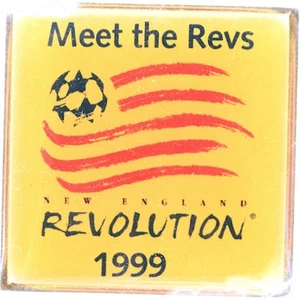 New England Revolution 1999 Meet the Revs MLS Vintage Pin *NEW* - Picture 1 of 8
