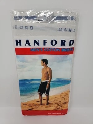 Men's Size 36 Classic Hanford White Cotton Briefs Double Padded Seat  - Image 1 of 4