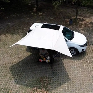 Auto-Seitenmarkise, Schwarze Beschichtung, Plane Mit Saugnapf, Anker,Outdoor,SUV - Bild 1 von 30