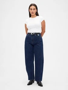 GAP 30 / 10 High Rise CURVY High Rise Barrel Jeans Dark Wash #780806 - Picture 1 of 13
