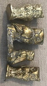 Owl Vintage BRASS Set of 3 Heavy Cast Miniature Figurines Birds Of Prey Owls - Picture 1 of 18