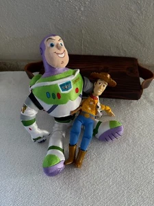 Disney Pixar Toy Story Set of 2 Plush Buzz Lightyear and Woody Burger King READ - Picture 1 of 6