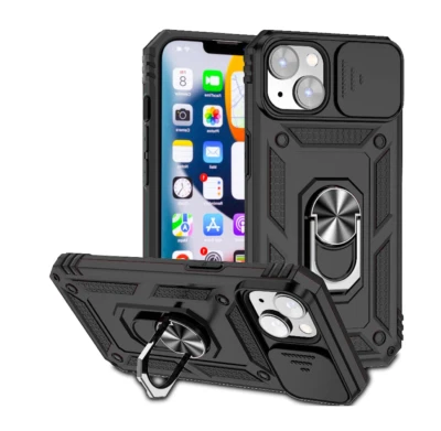 Funda para Samsung Galaxy VMFAN Carcasa Soporte Anillo Cubre Lente Negro - Imagen 1 de 4