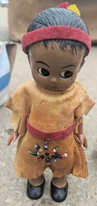 Vintage Knickerbocker American Indian 6" Boy Doll, Native American - Picture 1 of 2