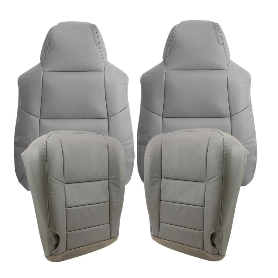 Seat Cover-2002-2007 F250 Laredo Seat Cover leather, light gray, front seats - Image 1 of 1
