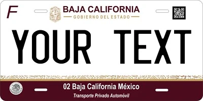 Baja California 2020 Mexico License Plate Personalized Car Bike Motorcycle - Image 1 of 2