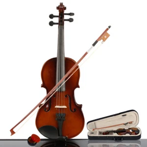 Violín Acústico Tamaño 1/4 Con Estuche Arco Colofonia Puente Principiante Estudiante Nuevo Natural - Imagen 1 de 12