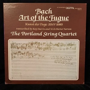 BACH Art of the Fugue - PORTLAND STRING QUARTET - ARABESQUE ST 2LP BOX 1985 - Picture 1 of 6