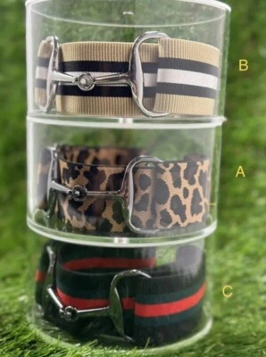 Equestrian Bit Cinturón Hebilla Mujer Cinturones Pantalones Vestidos Equitación Elástico Foto 1 de 4