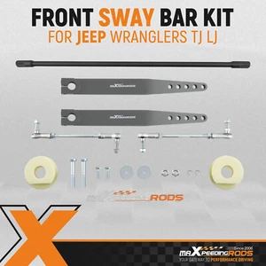 Front Sway Bar Kit w/ Steel Arms Fit for Jeep Wrangler TJ LJ 1997-2006 2005 2004 - Picture 1 of 13