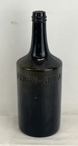 Ferro China bottle pre 1890 Italy 10" by 3 3/4" dark green Wine - Picture 1 of 10