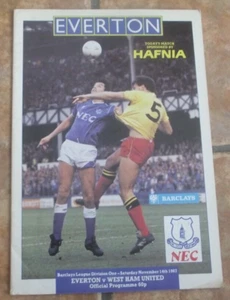 1987-88 Everton v West Ham United - Division One - Picture 1 of 2