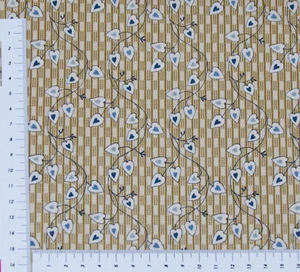 Blaue Herzchen auf Beige Serie Blue Dream Patchwork Baumwolle (0860) - Bild 1 von 2