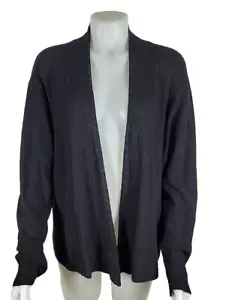 Cardigan Eileen Fisher lana testurizzata leggero lavorato a maglia nero taglia XL - Foto 1 di 5