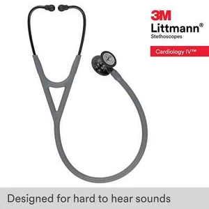 3M Littmann® Cardiology IV Stethoscope Gray Tube Smoke Stem 6238 NEW - Picture 1 of 11