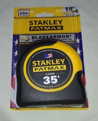 Cinta métrica Stanley 35' (33-735) FATMAX, Bladearmor Life 14' Alcance. Hecho en USA Foto 1 de 4