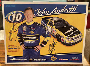 John Andretti And Greg Pollex 2006 Nascar Nextel Cup Series 8x10 Autographed