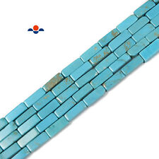 Blue Turquoise Rectangle Tube Beads Size 4x13mm 15.5'' Strand (4x13mm)