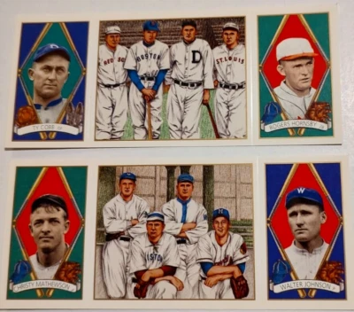 Ty Cobb/Rogers Hornsby 1993 #160 & Johnson/Mathewson #143 - Cartas BAT de cubierta superior Foto 1 de 4