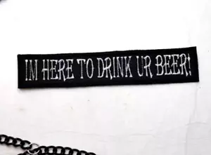 ALESTORM Patch Iron/sew on patch High Quality "I'm Here to Drink Ur Beer!" - Picture 1 of 2