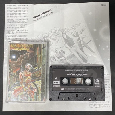 Iron Maiden Somewhere In Time Taiwan Ltd 8 Tracks Cassette Tape W/Insert Rare - Image 1 of 4