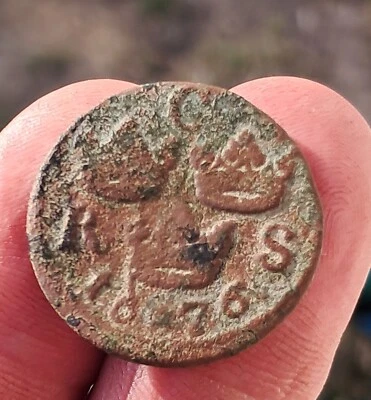 Sweden Ore 1/6 1676 Copper coin - Image 1 of 4