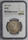 1837 Capped Bust Silver Half Dollar NGC AU 58