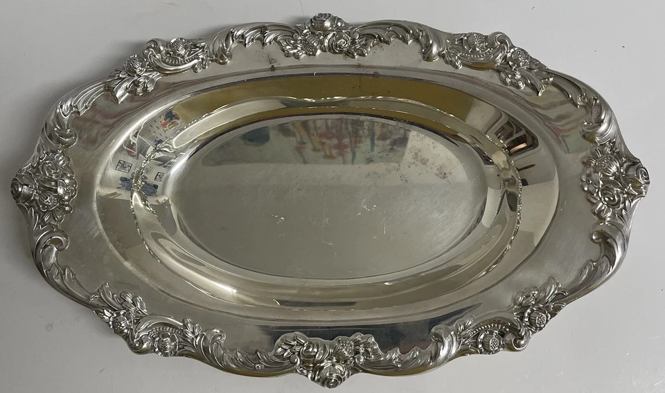 Bandeja de pastelería de pan Lunt plateada elocuencia hueca Grannycore Cottagecore Foto 1 de 4