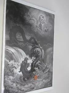 VERSIEGELTER PISAN HARTDRUCK - Don Quijote Gustave Dore MAD STORM 11"/28cm x 14"x35,5cm - Bild 1 von 5