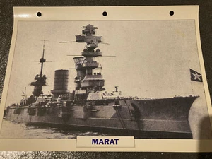 KARTE STECKKARTE KRIEGSSCHIFFE MARAT PANZER 1911 - Bild 1 von 2