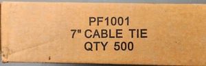 (500 Pk) 7” ZIP TIES NYLON BLACK PF1001 WEATHER RESISTANT WIRE CABLE TIES - Picture 1 of 1