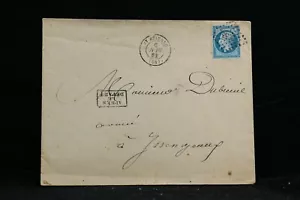 Francia: Cubierta St. Etienne 1852 #15, marca en caja Ayres Le Depart, pequeña 3653 - Imagen 1 de 2