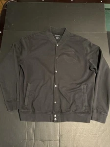 Mens CHAMPION Bomber Jacket Sweatshirt M Medium Black - Picture 1 of 5