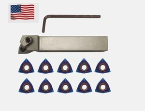 5/8 MWLNR1616H08 Holder + WNMG080408 Carbide Inserts +Wrench Lathe Turning Tool - Picture 1 of 6