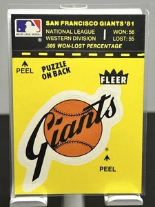1982 Fleer Team Sticker #NNO - San Francisco Giants Logo - Bild 1 von 2