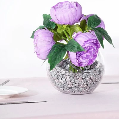 LAVENDER 10" Silk Artificial Peony Flowers Bouquet Arrangement Party Wedding - Image 1 of 4