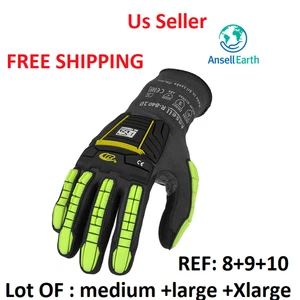 Lote de 3 (M+L+XL) Guantes Ansell Ringers® Nitrilo Media Sumersión Anti-Impacto R-840 - Imagen 1 de 8