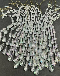 tear drop Beaded Icicle Style Christmas Tree Ornament Lot - Picture 1 of 16