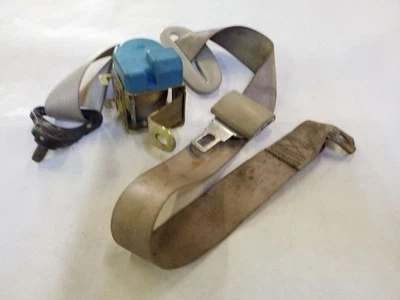 Tan Front Left Seat Belt Retractor | 86 87 88 89 90 91 92 93 Mercedes Benz 300E - Image 1 of 4