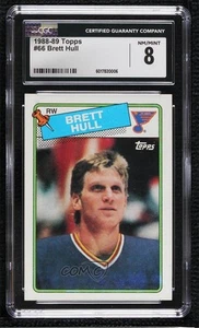 1988-89 Topps Brett Hull #66 CGC 8 Rookie RC HOF - Picture 1 of 3