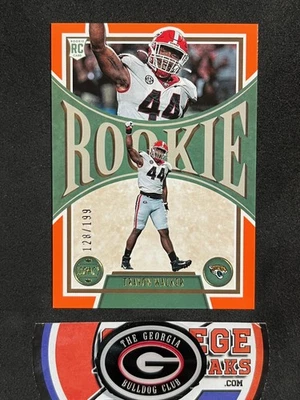 2022 TRAVON WALKER /199 ORANGE ROOKIE RC PANINI LEGACY GEORGIA - Image 1 of 2