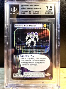 DBZ CCG VILLAIN'S TRUE POWER #158 LIMITED ORIGINAL ULTRA RARE BGS 7.5 NEAR MINT+ - Picture 1 of 2