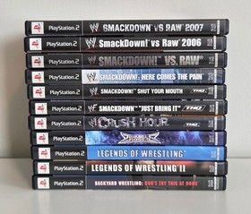 Playstation 2 - WWE Wrestling Games, Rumble Roses PS2 - LOT OF 11