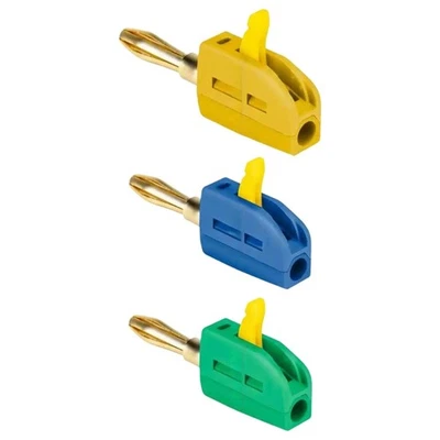 10Pieces High Current Banana Plugs 4mm Gold Plate Brass Spring Designs - Image 1 of 4