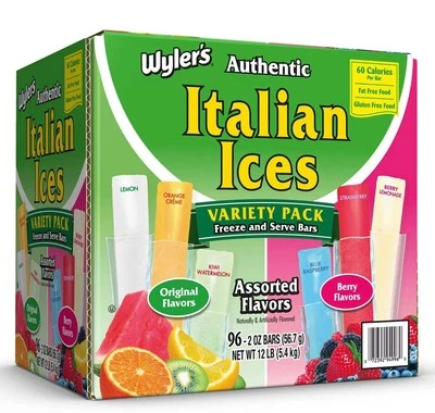 Auténticos hielos italianos Wyler's, 2 oz., 96 paquetes Foto 1 de 3