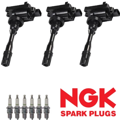 3 bobinas de encendido y 6 bujías NGK Platinum para Mitsubishi Montero 3,8 L Foto 1 de 4