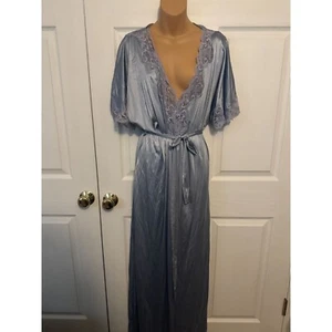 Vintage Maidenform Blue Nightgown and Robe Set Size L - Picture 1 of 9