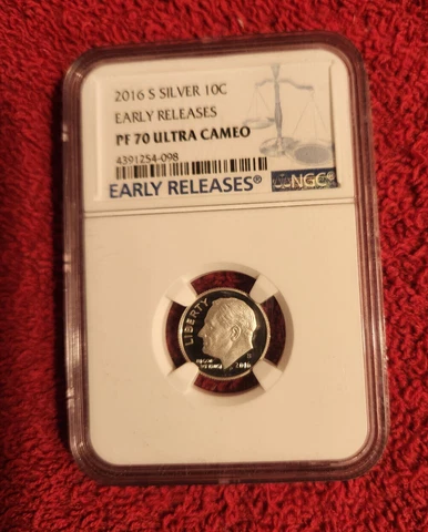 2016 s silver proof Roosevelt dime NGC PF 70 Ultra Cameo Early releases Cover