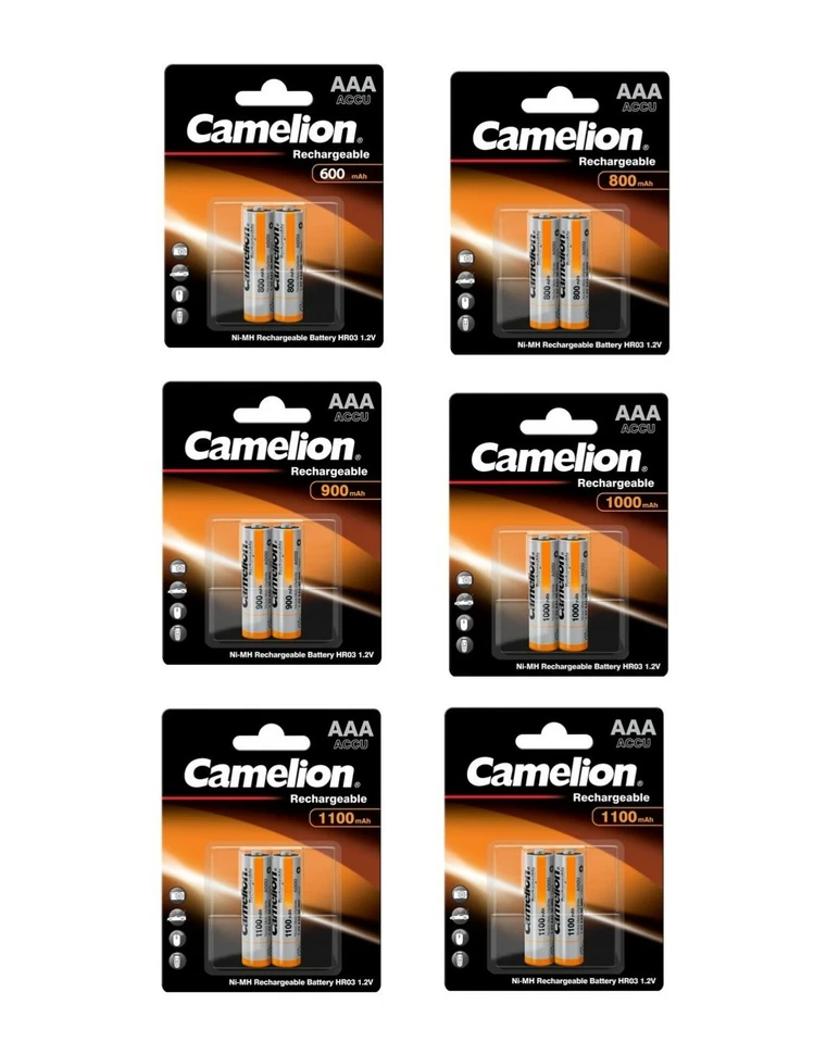 AKKU Batterie AAA MICRO WIEDERAUFLADBAR 600- 800-900-1000 mAh 1.2V - Bild 1 von 1